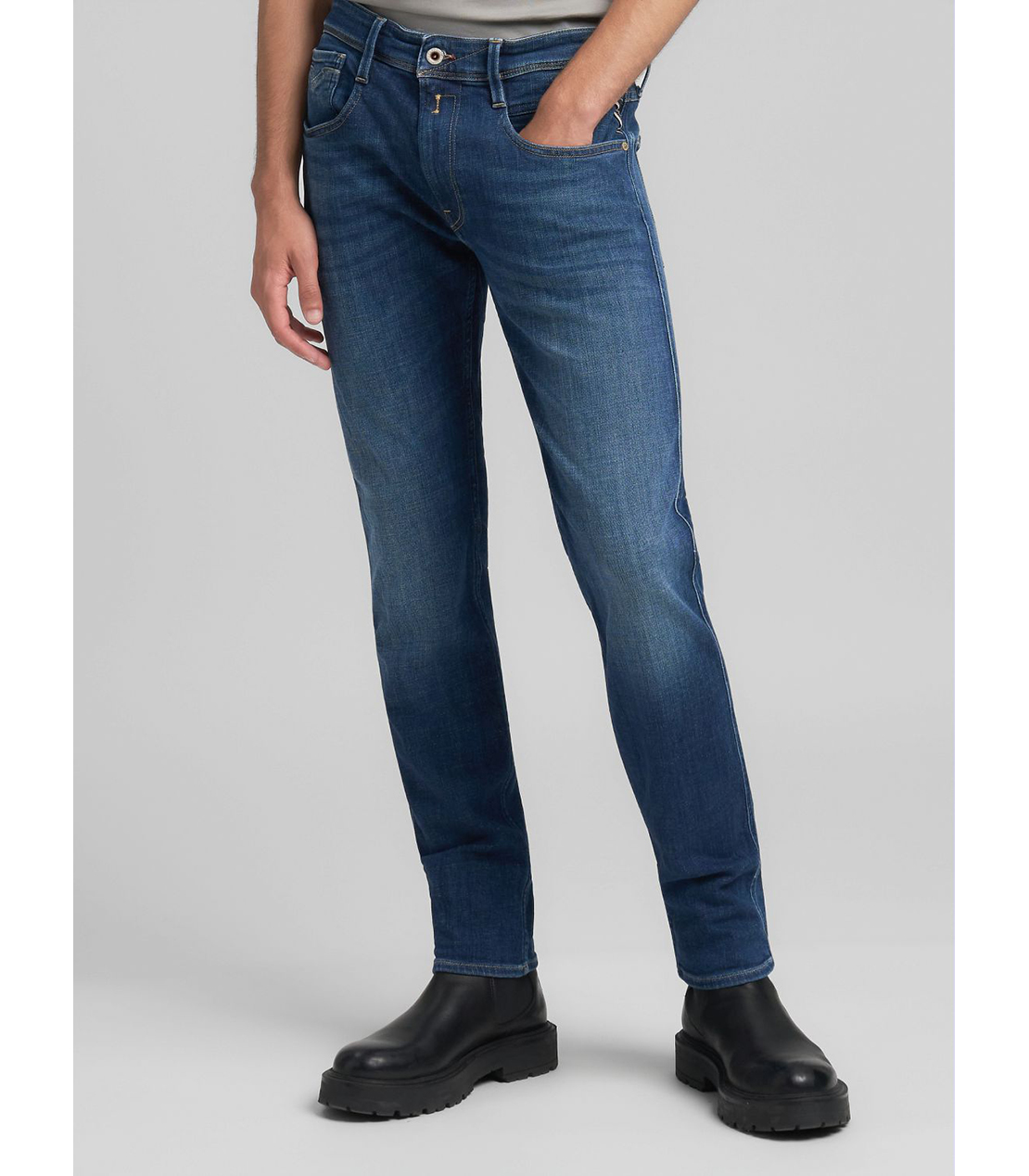 AGED 5 YEARS スリムフィット ANBASS オーガニックコットンデニム 詳細画像 ダークブルー 2